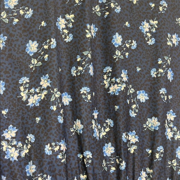 Free People - A Night You Navy Floral Long Sleeve Wrap Blouse Size Small - Picture 12 of 13